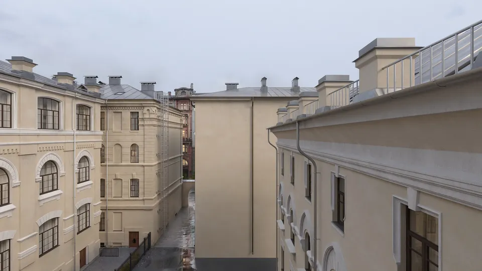 Арт-кластер «Типография»: вид из окна 1, панорама 360°, визуализация застройщика