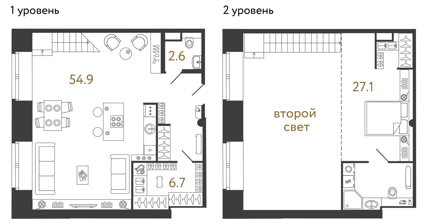 Планировка 1-комнатная 91,3 м² в арт-кластере «Типография» — Типография